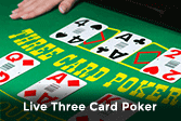 Live Three Card Poker